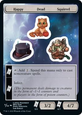 Happy Dead Squirrel 8 card from Unfinity
