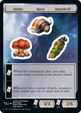 Sticky Kavu Daredevil 16 card from Unfinity