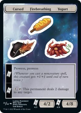 Cursed Firebreathing Yogurt 22 card from Unfinity