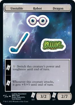 Unstable Robot Dragon 47 card from Unfinity