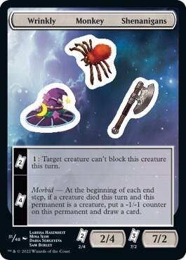 Wrinkly Monkey Shenanigans 31 card from Unfinity