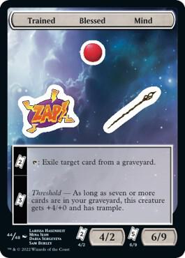 Trained Blessed Mind 44 card from Unfinity