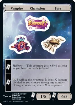 Vampire Champion Fury 43 card from Unfinity