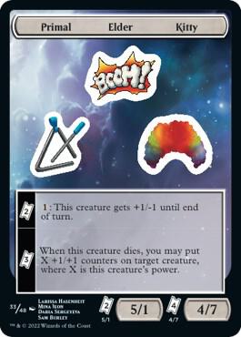 Primal Elder Kitty 33 card from Unfinity