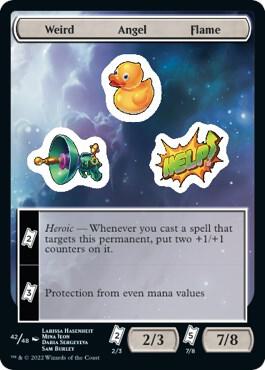 Weird Angel Flame 42 card from Unfinity