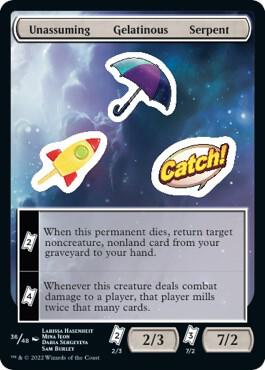 Unassuming Gelatinous Serpent 36 card from Unfinity