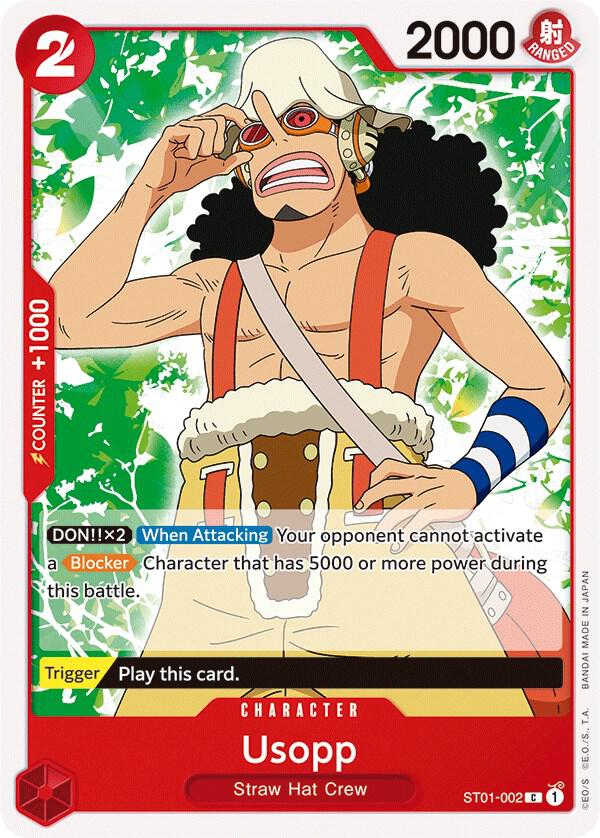 Usopp ST01-002 card from Starter Deck 1: Straw Hat Crew