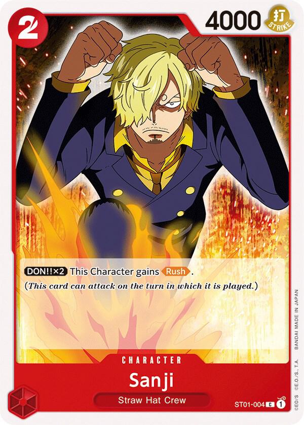 Sanji ST01-004 card from Starter Deck 1: Straw Hat Crew