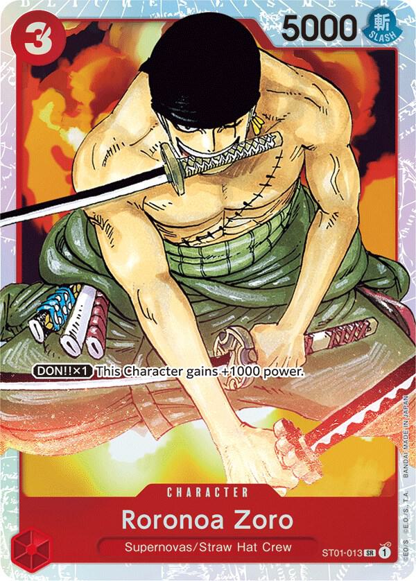 Roronoa Zoro ST01-013 card from Starter Deck 1: Straw Hat Crew