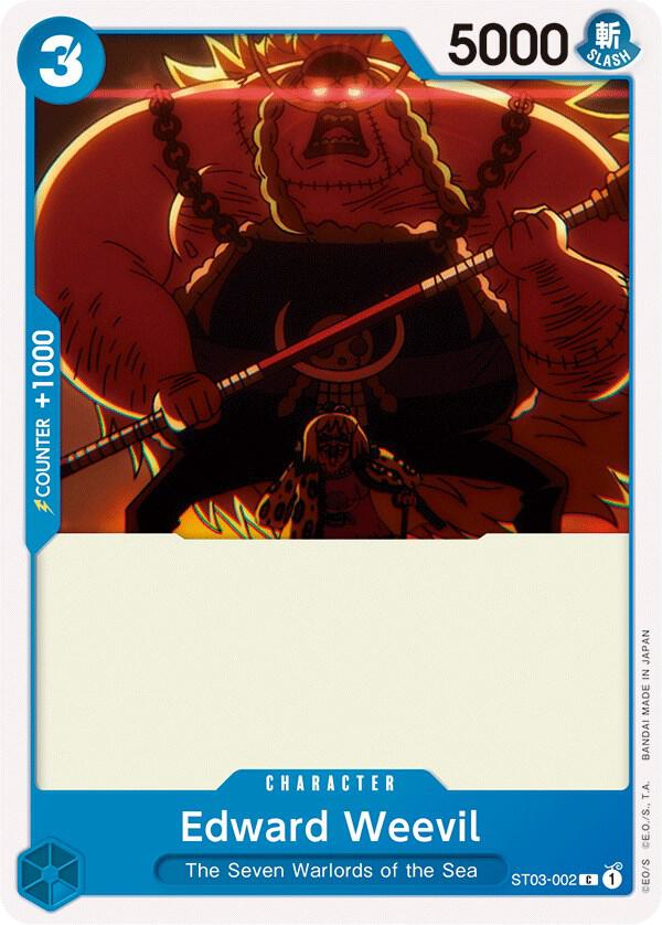 Edward Weevil ST03-002 card from Starter Deck 3: The Seven Warlords of The Sea