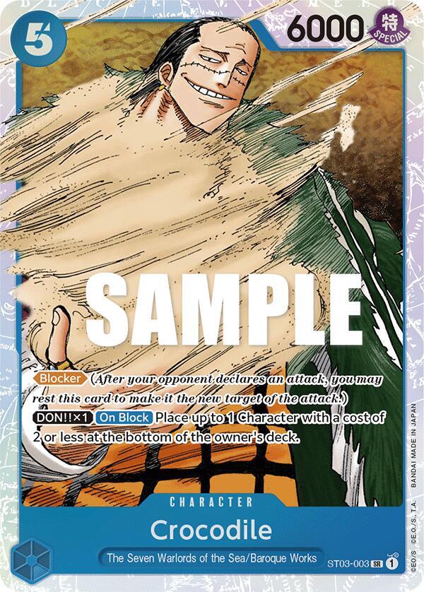 Crocodile ST03-003 card from Starter Deck 3: The Seven Warlords of The Sea