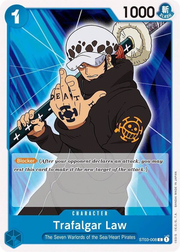 Trafalgar Law ST03-008 card from Starter Deck 3: The Seven Warlords of The Sea