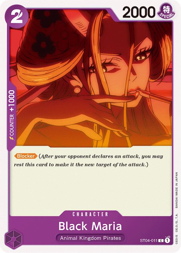 Black Maria ST04-011 card from Starter Deck 4: Animal Kingdom Pirates