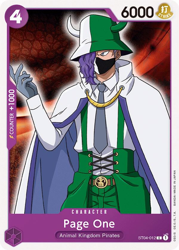 Page One ST04-012 card from Starter Deck 4: Animal Kingdom Pirates