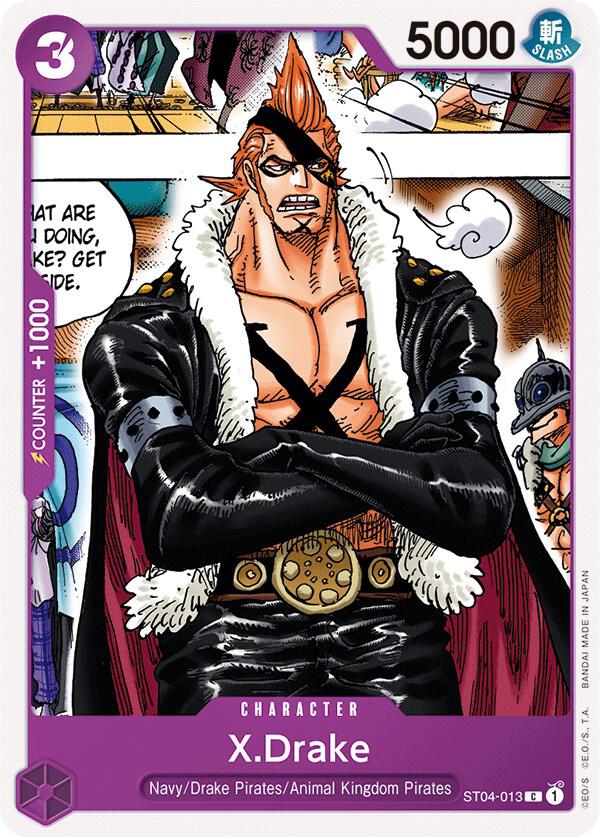 X.Drake ST04-013 card from Starter Deck 4: Animal Kingdom Pirates