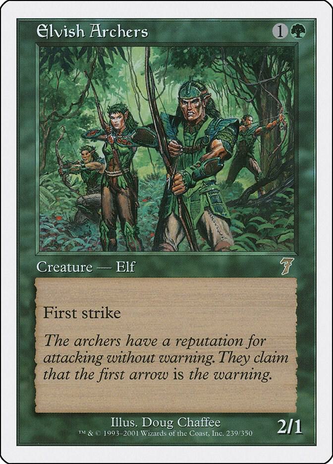 Elvish Archers 239 card from 7th Edition
