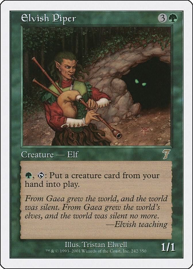 Elvish Piper 242 card from 7th Edition