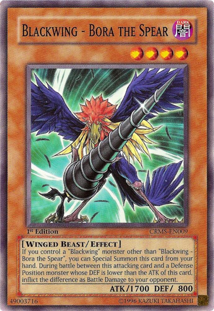 Blackwing - Bora the Spear CRMS-EN009 card from Crimson Crisis