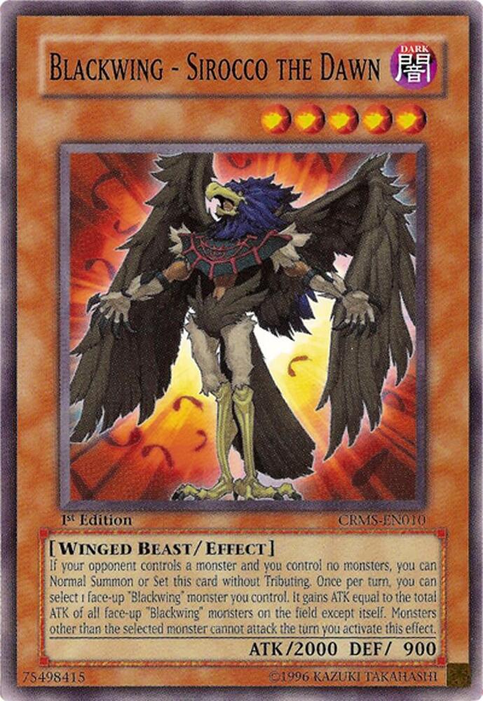 Blackwing - Sirocco the Dawn CRMS-EN010 card from Crimson Crisis