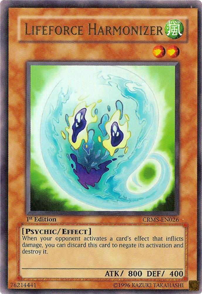 Lifeforce Harmonizer CRMS-EN026 card from Crimson Crisis