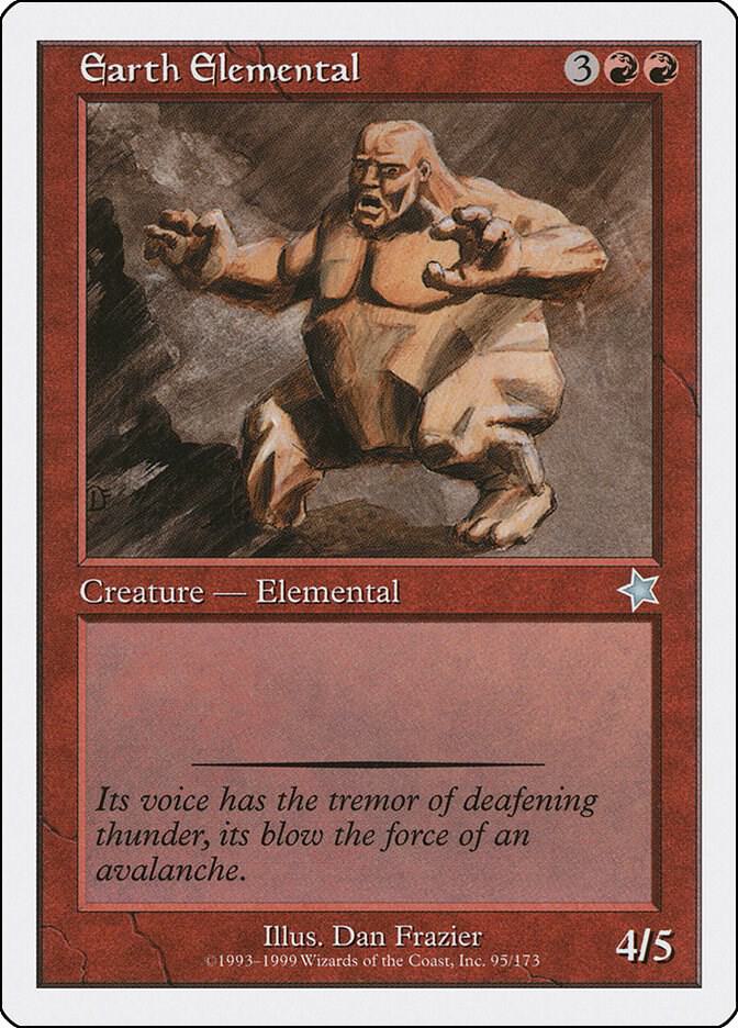 Earth Elemental 95 card from Starter 1999