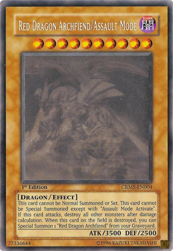 Red Dragon Archfiend/Assault Mode (Ghost Rare) CRMS-EN004 card from Crimson Crisis