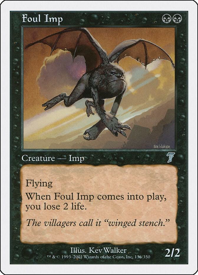 Foul Imp 136 card from 7th Edition