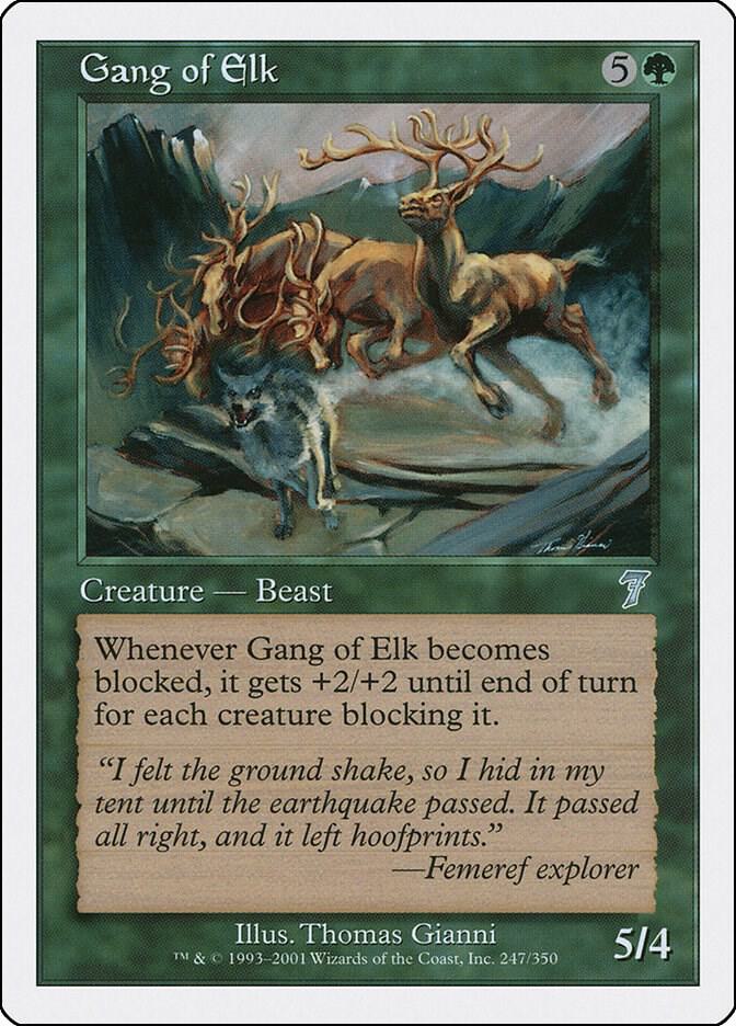 Gang of Elk 247 card from 7th Edition