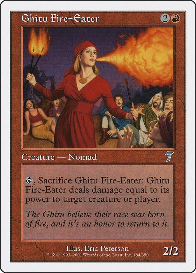 Ghitu Fire-Eater 184 card from 7th Edition