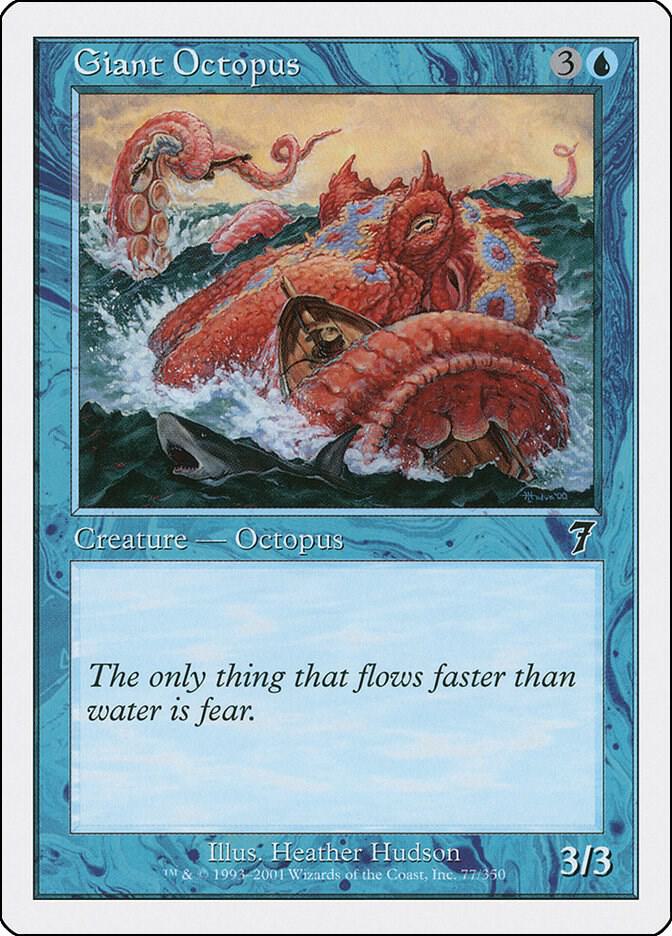 Giant Octopus 77 card from 7th Edition