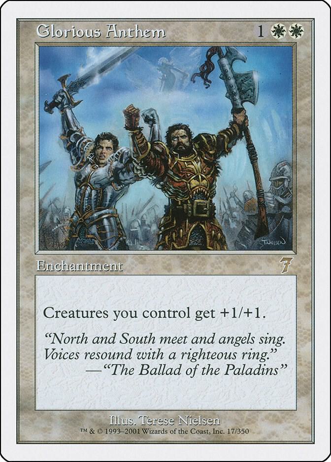 Glorious Anthem 17 card from 7th Edition