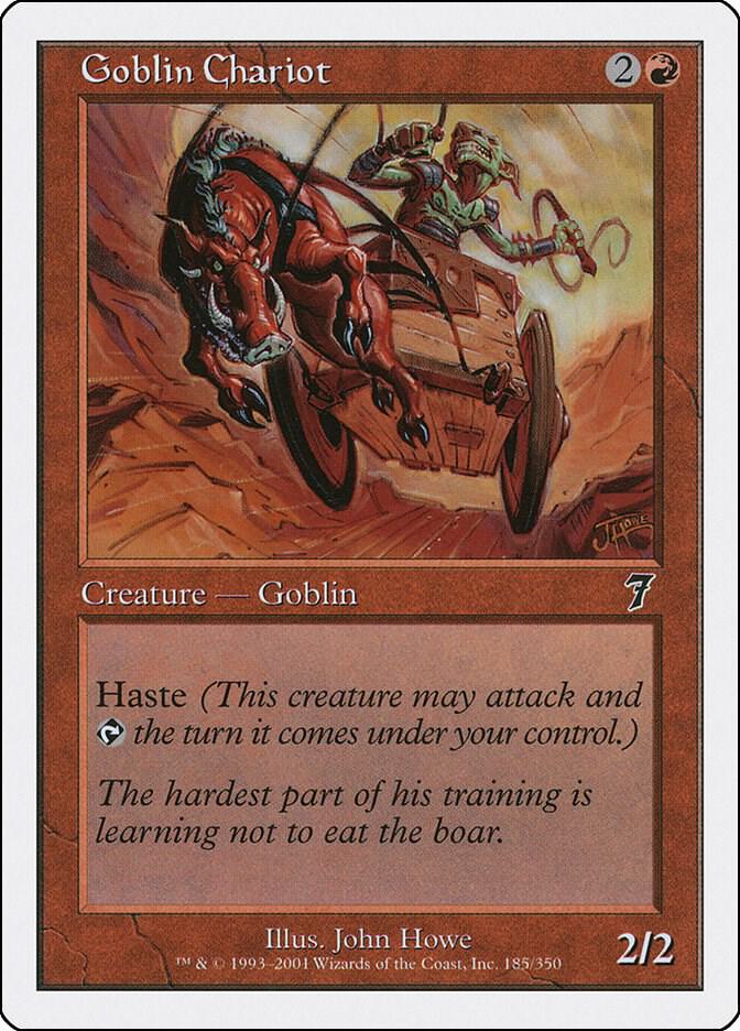 Goblin Chariot 185 card from 7th Edition