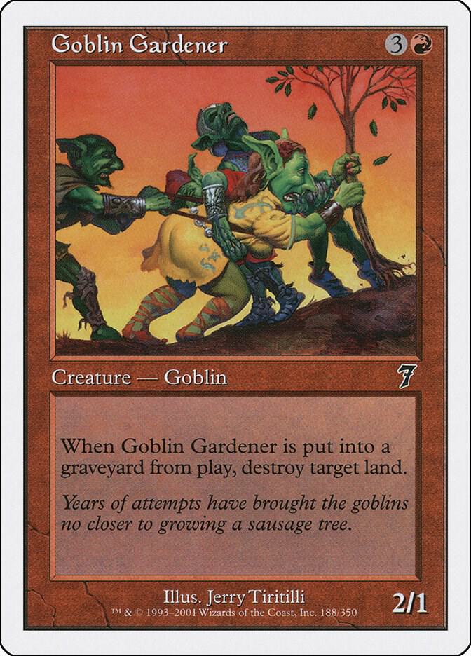 Goblin Gardener 188 card from 7th Edition