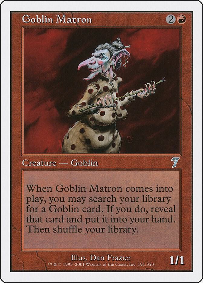 Goblin Matron 191 card from 7th Edition