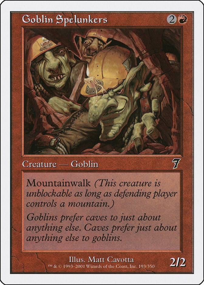Goblin Spelunkers 193 card from 7th Edition