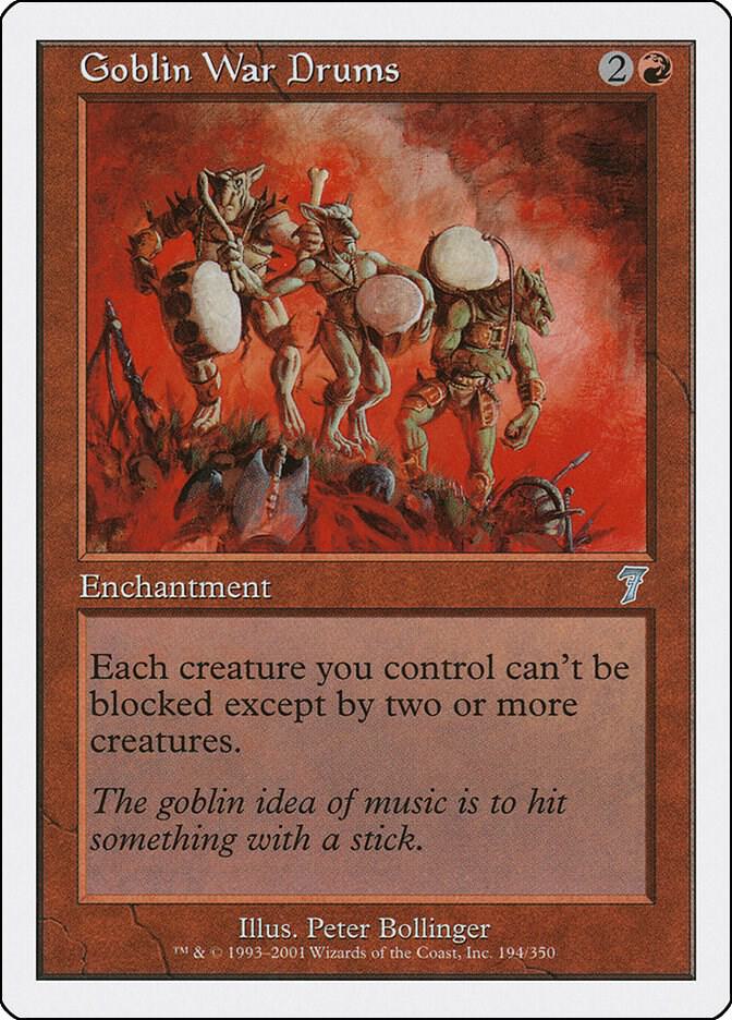 Goblin War Drums 194 card from 7th Edition