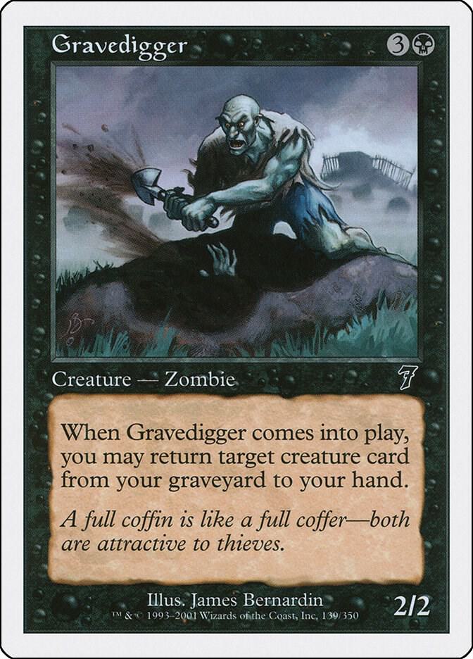 Gravedigger 139 card from 7th Edition