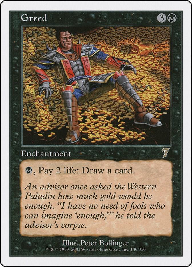 Greed 140 card from 7th Edition