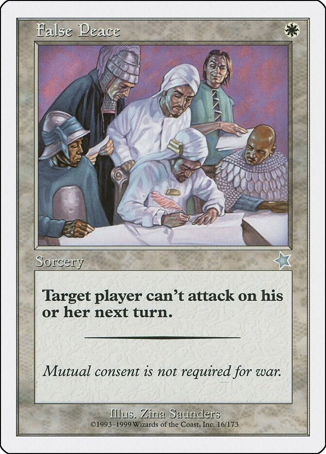 False Peace 16 card from Starter 1999