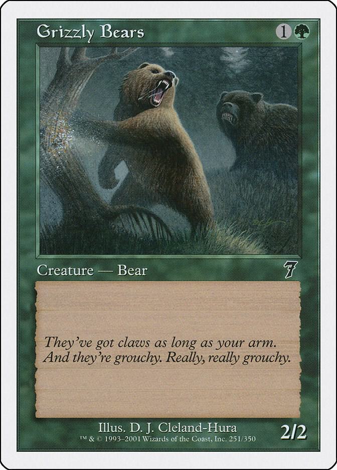 Grizzly Bears 251 card from 7th Edition