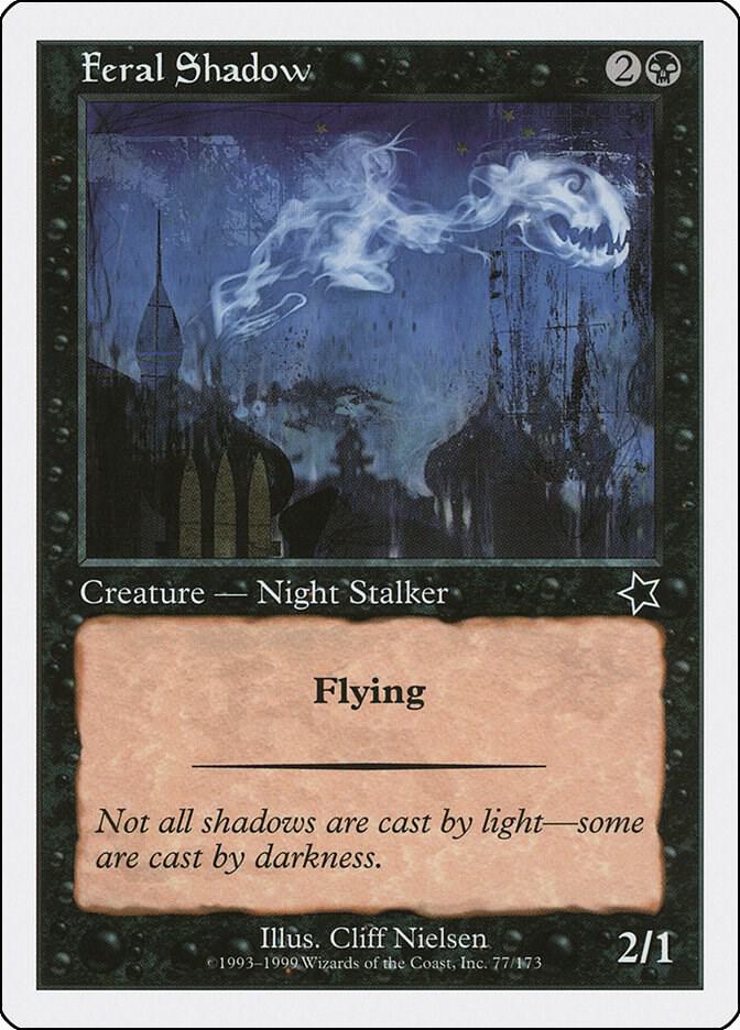 Feral Shadow 77 card from Starter 1999
