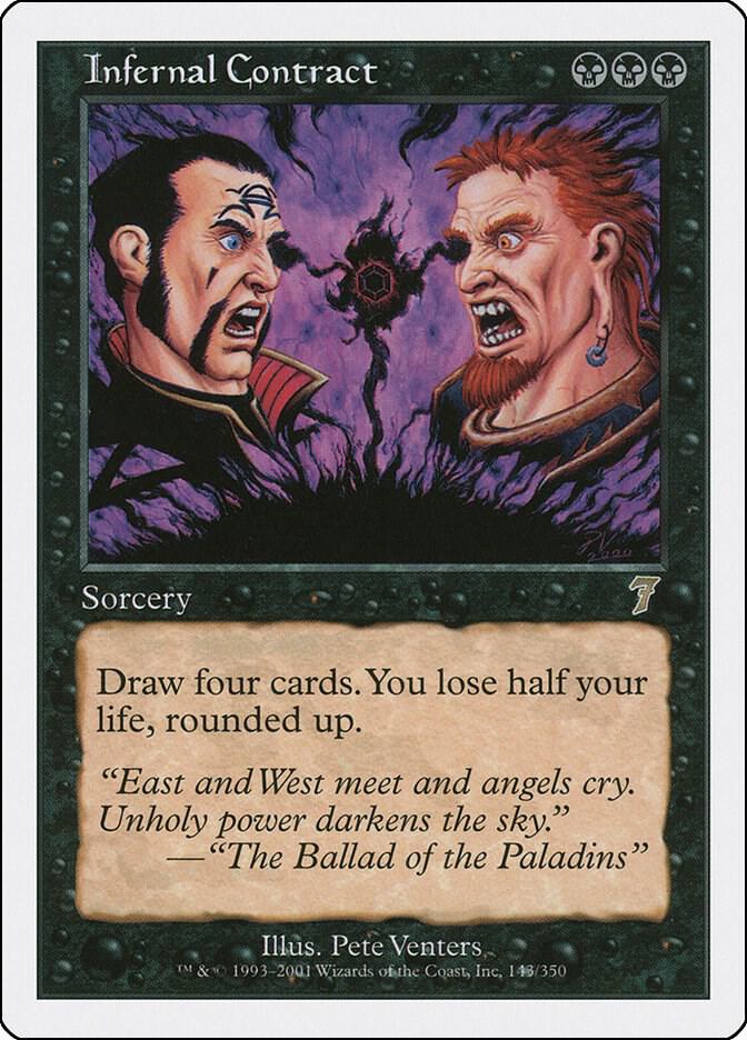 Infernal Contract 143 card from 7th Edition
