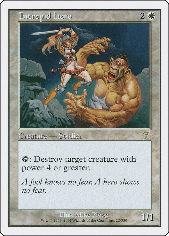 Intrepid Hero 22 card from 7th Edition