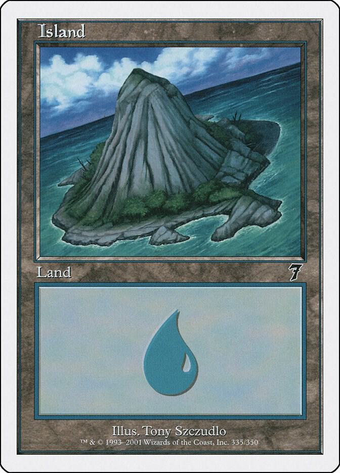 Island 335 card from 7th Edition