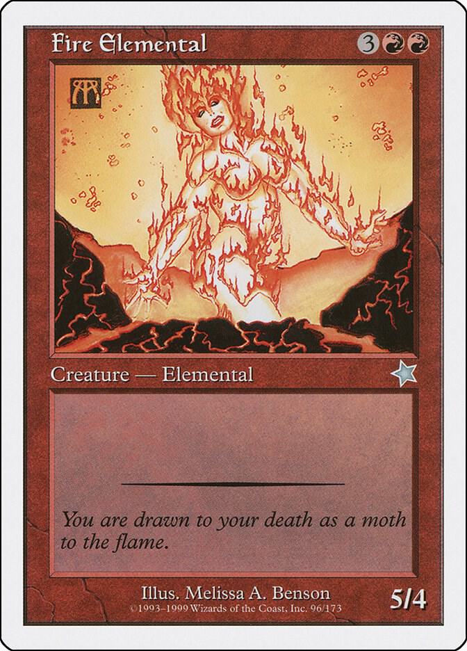 Fire Elemental 96 card from Starter 1999