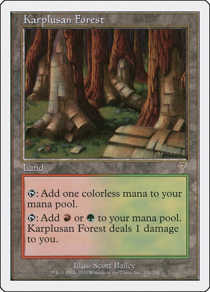 Karplusan Forest 336 card from 7th Edition