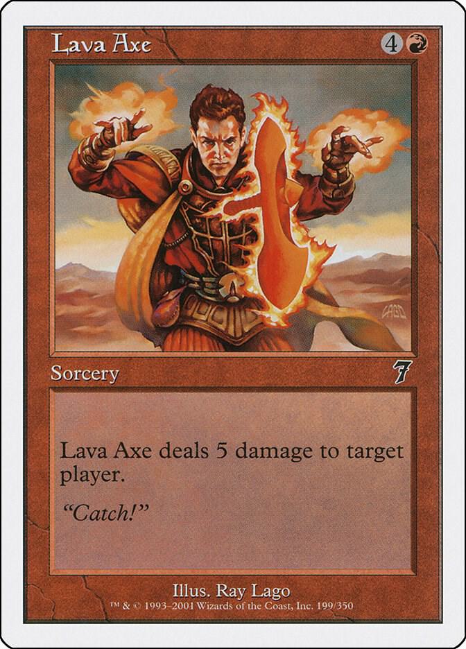 Lava Axe 199 card from 7th Edition