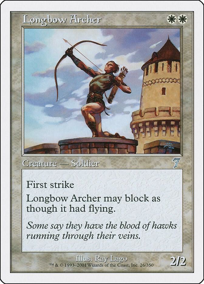 Longbow Archer 26 card from 7th Edition