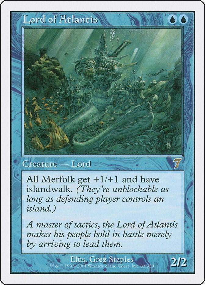 Lord of Atlantis 83 card from 7th Edition