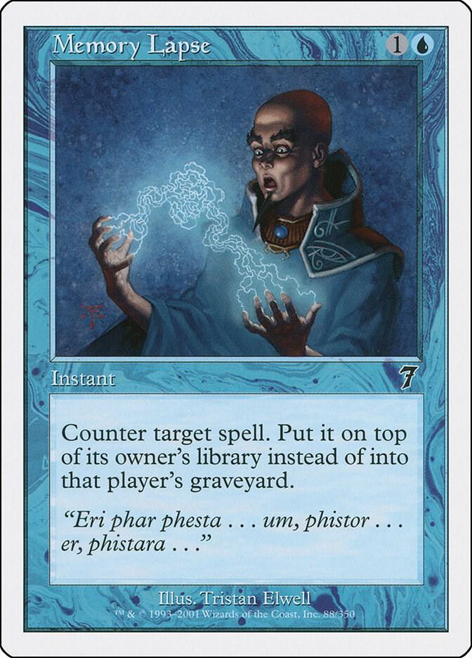 Memory Lapse 88 card from 7th Edition